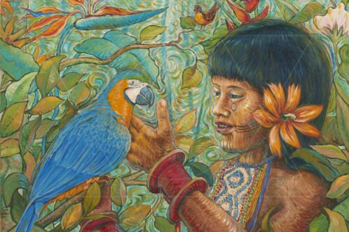 Menina Karajá -  pintura original