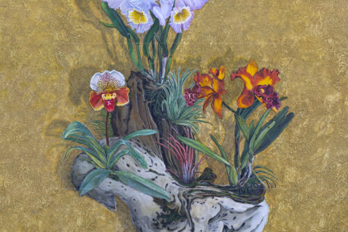 Orquídeas - pintura mural