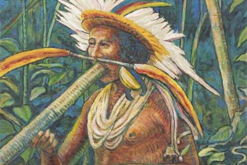 Índio Xinguano I -  pintura original