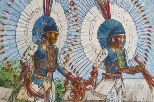 Cerimônia do Hetohoky - Karajás -  pintura original