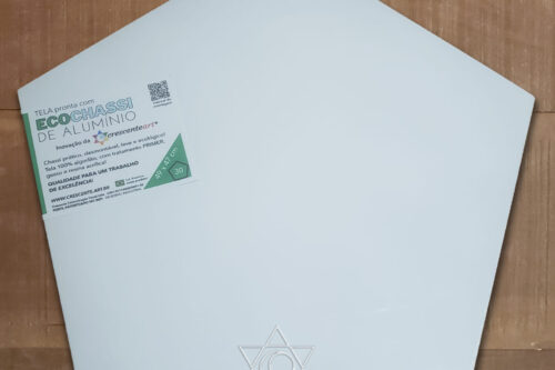 Tela branca para pintura com Eco Chassi de Alumínio – Pentagonal